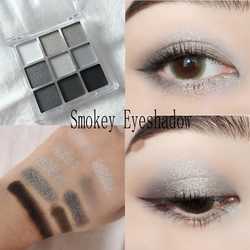 9 видов цветов дымчатые тени для век матовое стекло с перламутровым эффектом