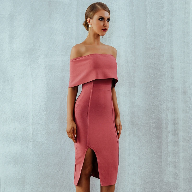 Новинка 2018 Осеннее Бандажное платье для женщин знаменитостей вечеринок с