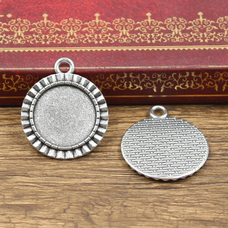 Основа для кабошона 6 шт. подходящая под старину бронзу серебро Круглый Стиль