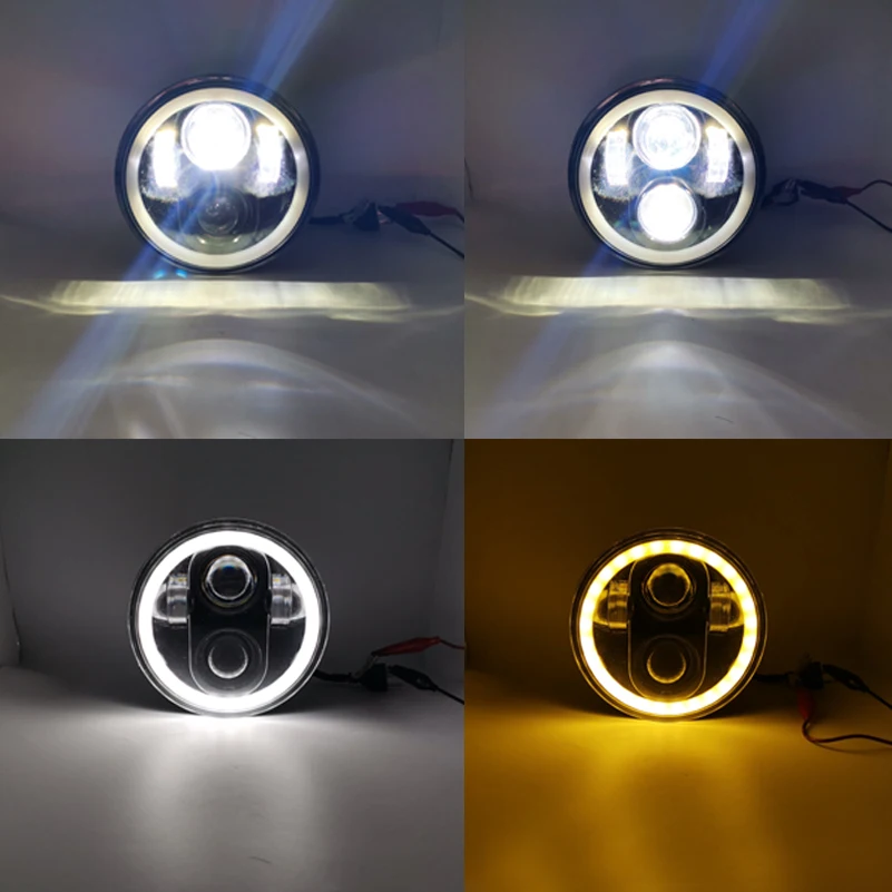 

5.75 inch Led headlight halo Ring white DRL Angel eye For Harley Sportster Touring - Super Glide Dyna