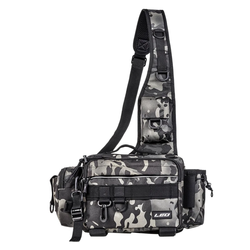 

LEO Portable Multifunctional Fishing Tackle Bag Single Shoulder Crossbody Bags Fish Lures Gear Utility Fishing Bag