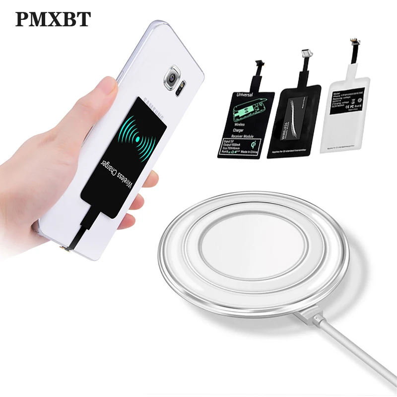 

Qi Wireless Charging Kit Charger Adapter Receptor Receiver Pad Coil Type-C Micro USB kit For iPhone 5 S 6S 6 7Plus Xiaomi Huawei