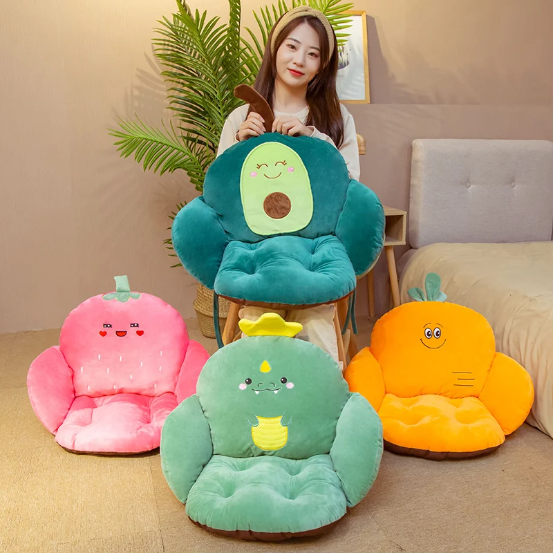 

New Arrive 45*45CM Summer Nap Cushion Cervical Noon Office Chair Dinosaur Carrot Strawberry Slow Gift For Friends