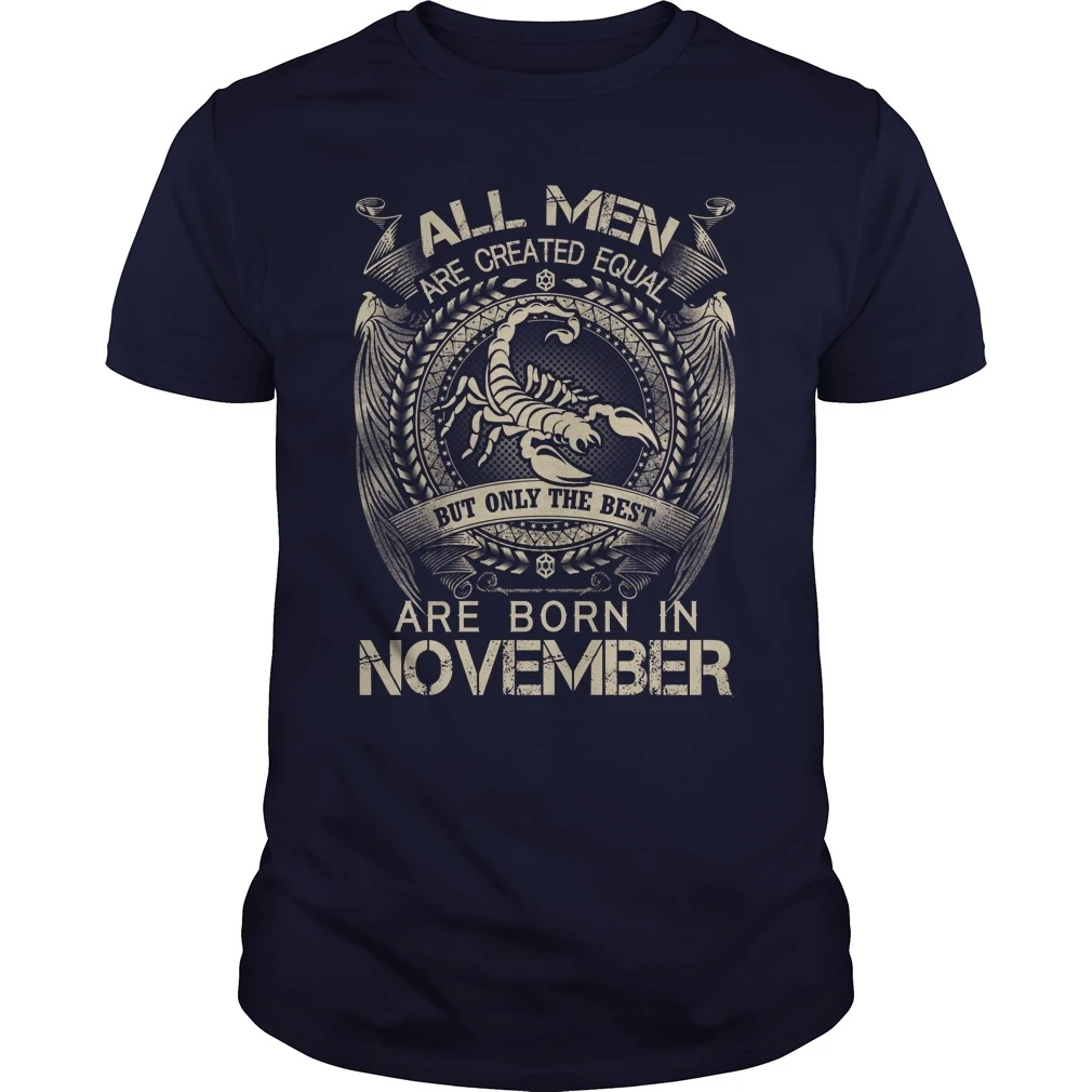 Мужская футболка с принтом born November Топ | одежда
