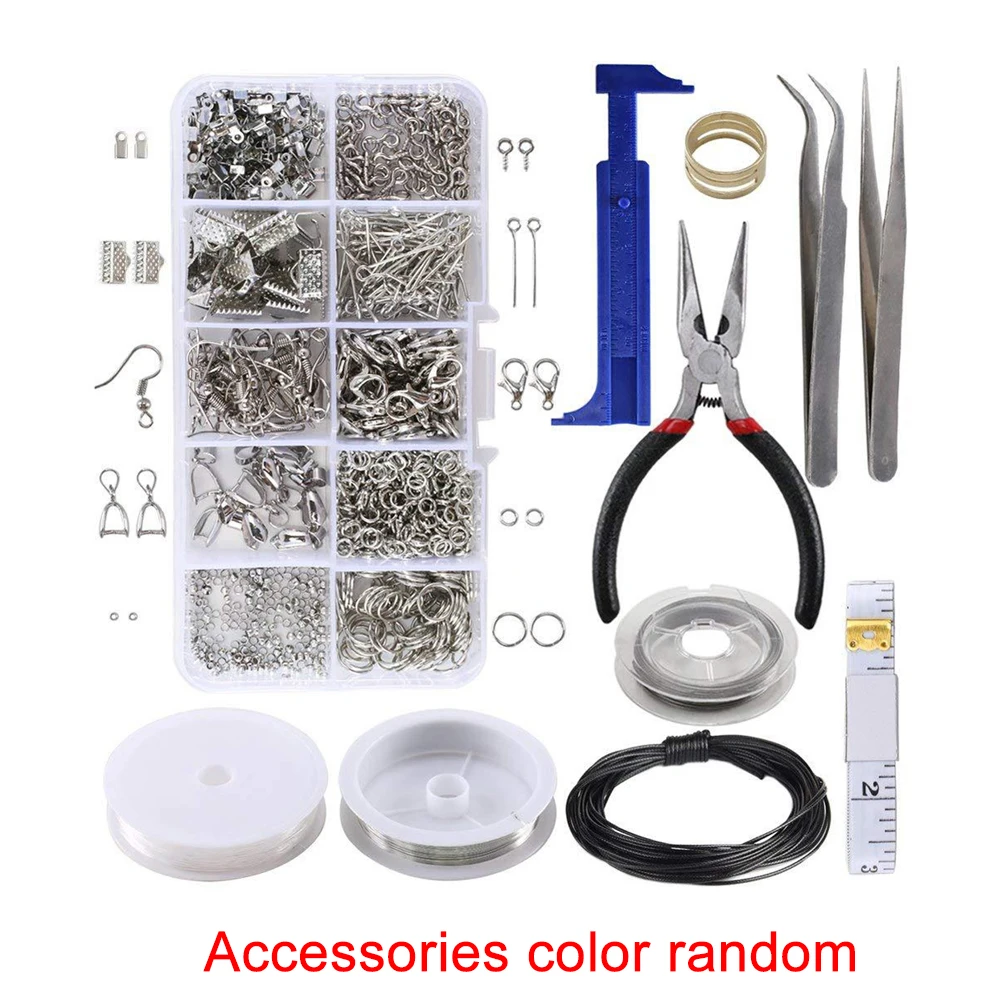 

10 Grid Wires Metal Repair Tool Supplies Findings And Beading Pliers DIY With Accessories Handmade Jewelry Making Kit Beginners