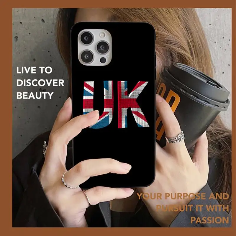 Английский Британский английский Флаг Великобритании чехол для телефона iPhone 13 11
