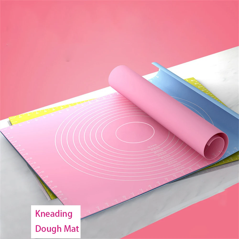 kneading dough mat silicone baking mat pizza cake dough maker pastry kitchen cooking grill gadgets bakeware table mats pad sheet free global shipping