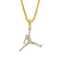 2021 new hot selling new hip hop alloy full diamond necklace dunk dunk pendant necklace jewelry