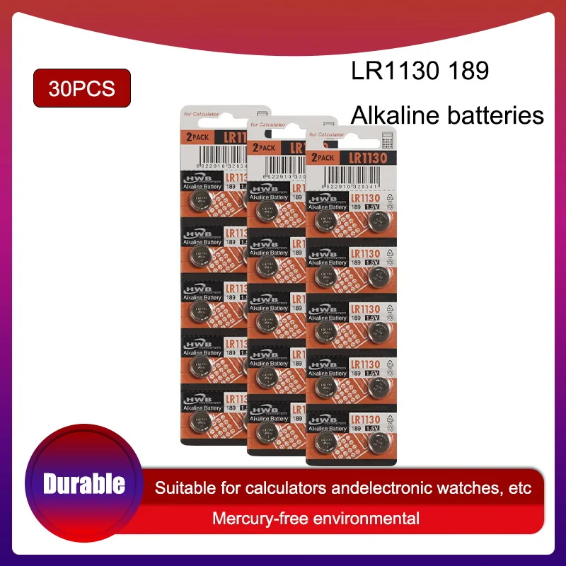 

30 шт./лот AG10 389 LR54 SR54 SR1130W для аккумуляторной батареи Eaxell 1,5 в AG10 LR1130 Щелочная Кнопочная батарея 189 LR1130