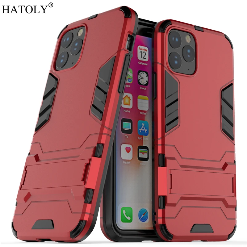 Red Для iPhone 11 Pro резиновый корпус Робот Бронированный Чехол Жесткий ПК ТПУ задняя крышка телефона для iPhone 11 Pro защитный чехол для iPhone 11 Pro - Цвет: Red