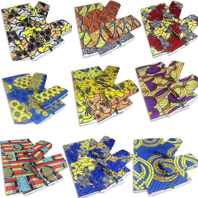 

100% cotton High Quality 2021 New Arrive Real Wax 6 Yards/pcs,African Wax Print Fabric Guarantee Soft Wax Fabrics