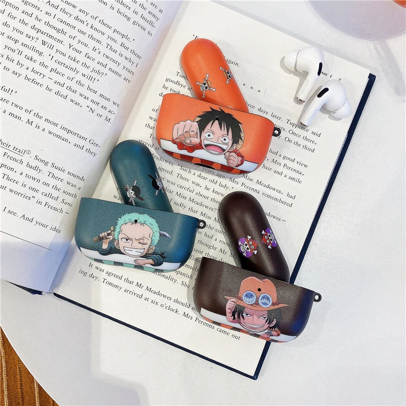 Мультфильм one piece Луффи Зоро ace чехол Bluetooth беспроводной Чехол для гарнитуры для Apple Airpods pro 3 2 модные милые наушники мягкий чехол