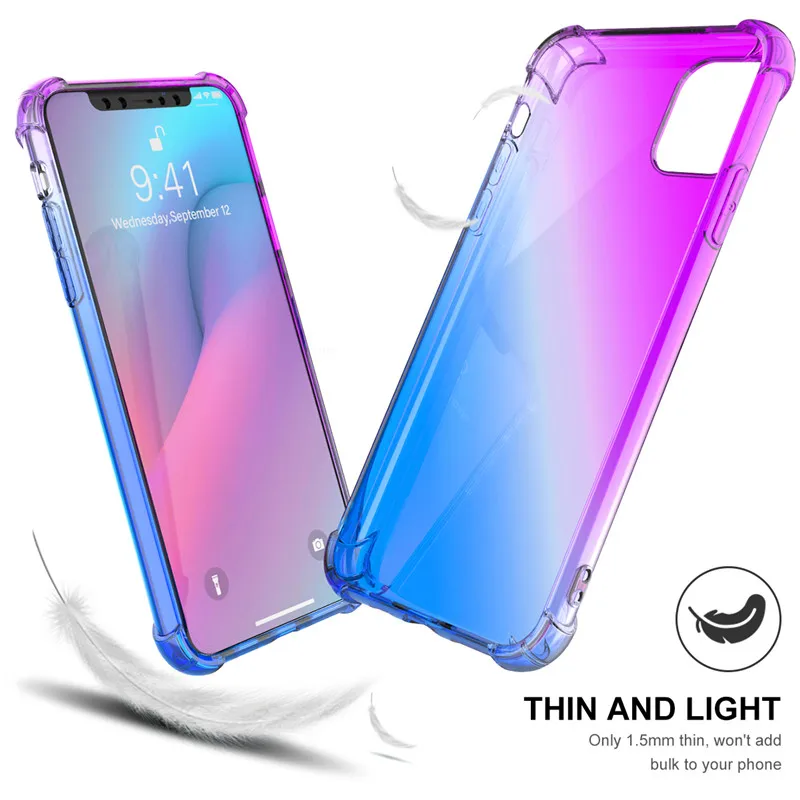 Чехол для Телефона iPhone SE 2020 силиконовый чехол с градиентом 11 Pro Max XS XR X 7 8 PIus 6 6S 5 5S |