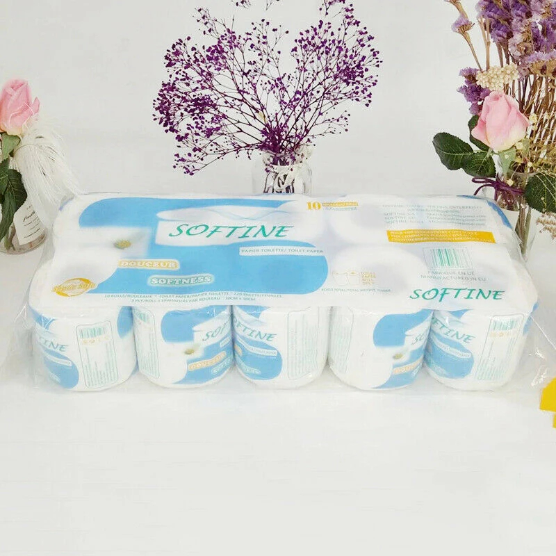 2020 New 10 Roll Toilet Paper Home Kitchen Bath Tissue Bathroom White Soft 3 Ply N66 | Спорт и развлечения