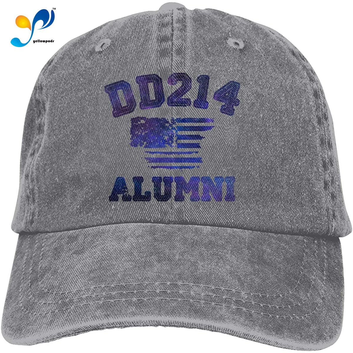 

DD214 Alumni Flag Starry Sky Cap Adjustable Denim Hat Baseball Cap Dad Hat