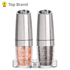Новая электрическая мельница для перца Нержавеющаясталь автоматический гравитационная индукция мельница для соли и перца Кухня специи дробилка инструменты
