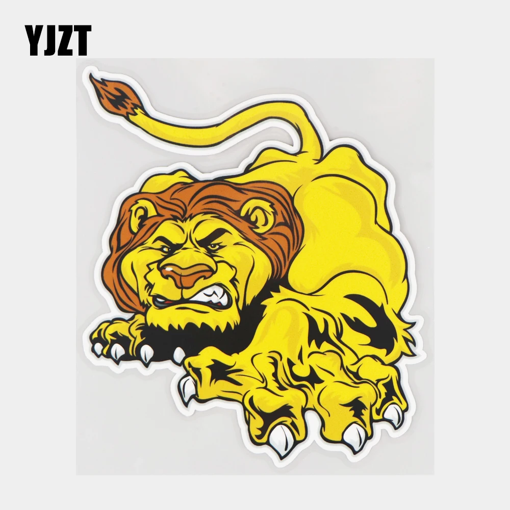 

YJZT 15×17.6CM Crawling Lion Personality Auto Body Decoration Scratch Occlusion Car Stickers Decals 21A-0263