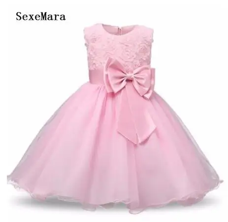 Новое платье на день рождения для маленьких девочек платья крестины 1 год Размер