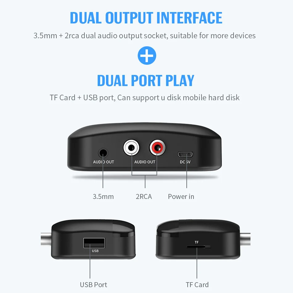 Ресивер VAORLO Bluetooth 5 0 NFC ресивер стерео аудио Музыка Поддержка USB диск TF карта