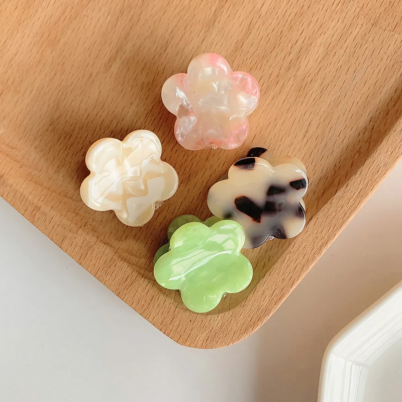 

Spring New Acetic Acid Flower Small Catch Clip Small Fresh Wild Bangs Hairpin Broken Hairpin Girl Ball Head Clip