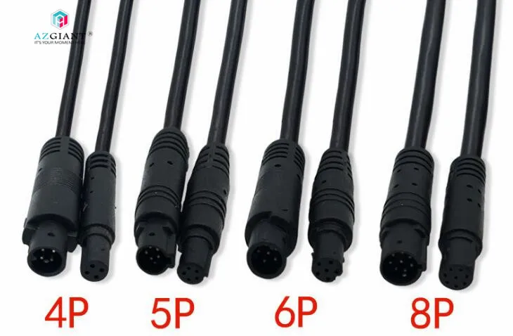 4PIN 5PIN 6PIN 8PIN автомобильный RCA Удлинительный кабель для камеры заднего вида