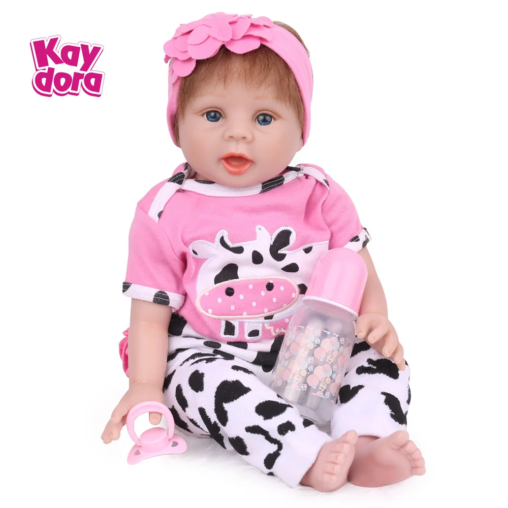 KAYDORA/силиконовые куклы Reborn Baby 22 дюйма 55 см детские игрушки lol Alive реалистичные для