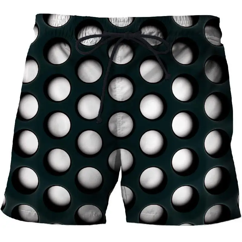White beach shorts 3D printing men's casual board holiday quick-drying swimwear streetwear 2019 new | Мужская одежда