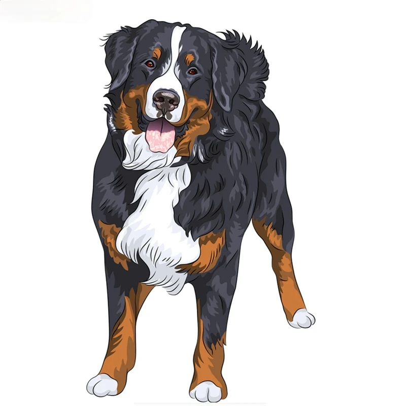 

15cmx7cm Bernese Mountain Dog Car-Sticker Automobiles Motorcycles Window Bumper Laptop Vinyl Decal PVC Decorative Goods