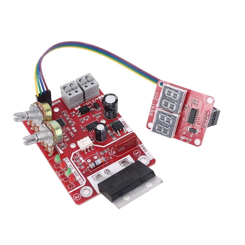 

battery spot welding machine digital display control board 100A/40A with spot welding pen, 9V transformer, metal foot 649A
