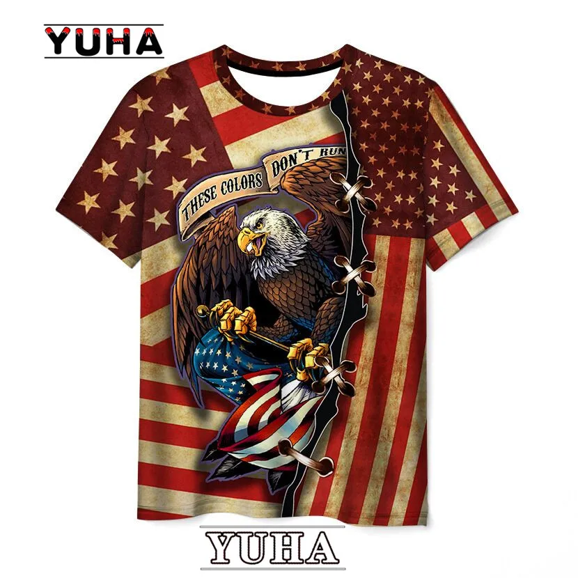 

Soaring Eagle 3D Print Men's T Shirt O Neck Short Sleeve Animal Funny Graphic Streetwear Summer Loose Male Oversized Tops Tees