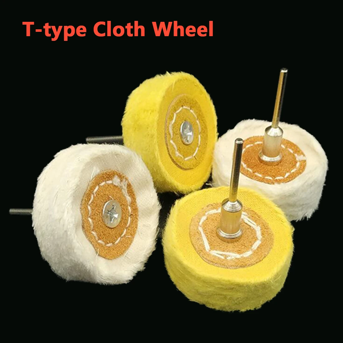 

T Style Polish Buffing Wheel Grinding Head Cloth Dremel Wheel Grinder Brush For Rotary Abrasive Dremel Tools Accessories Shank