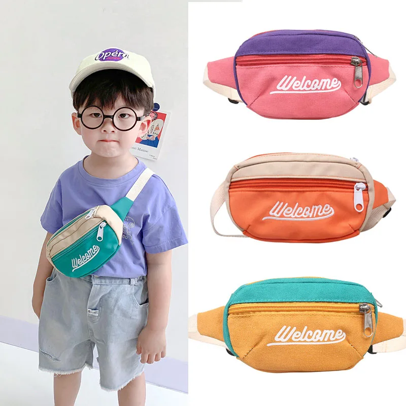 

Kids Mini Fanny Pack 2020 New Cute Waist Bag for Baby Boy Girl Canvas Holographic Purse Toddler Waist Pack