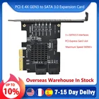 Карта расширения PCI-E 4X GEN3 на SATA 3,0, 5-портовый полноскоростной 6G трансфер расширения, жесткий диск IPFS JMS585 для Win7  8  10  Linux