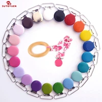free shipping wholesale 500pcs metal round top pacifier holders mixed colors enamel pacifier clips suspender clips suppliers