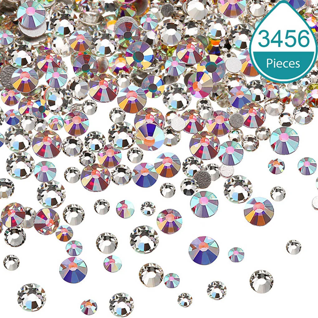 

Crystal Bottoming Rhinestone Manicure Resin Glass Rhinestone DIY Nail Art Accessories, Type 1