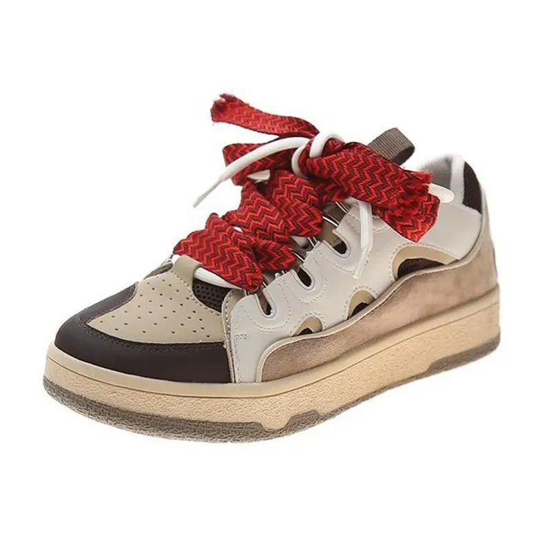 

PU Tennis with Platform Sneakers Women Vulcanize Shoes Woman Flats Designer Shoes for Women 2021 Spring Casual Woman Sneakers 40