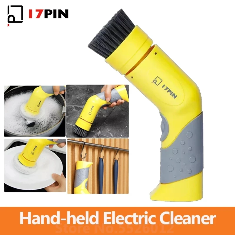Youpin 17PIN Electric Kitchen Washing Brush Handheld Dish Bowl Floor Pan Cleaner Powerful Decontamination Machinerproof | Электроника
