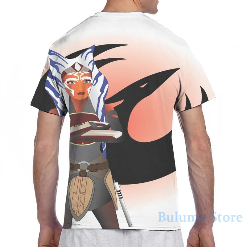 Мужская и женская футболка Ahsoka Tano модная с принтом топы для мальчиков футболки
