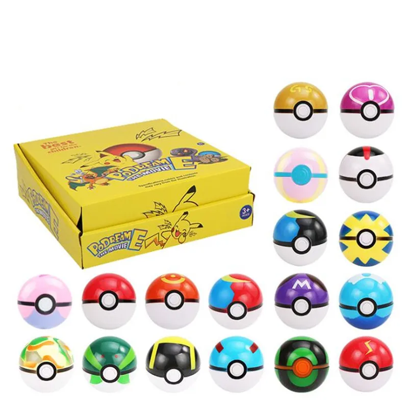 Покемон Pokeball комплект 70 мм фигурки Пикачу модель игрушки Аниме монстр с