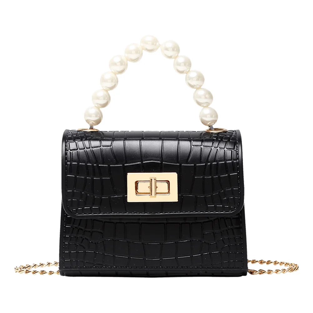 

Youth Ladies Simple Versatile Bag Casual Alligator Pattern Mini Wristlet Female Shoulder Chain Purse Party Clutch