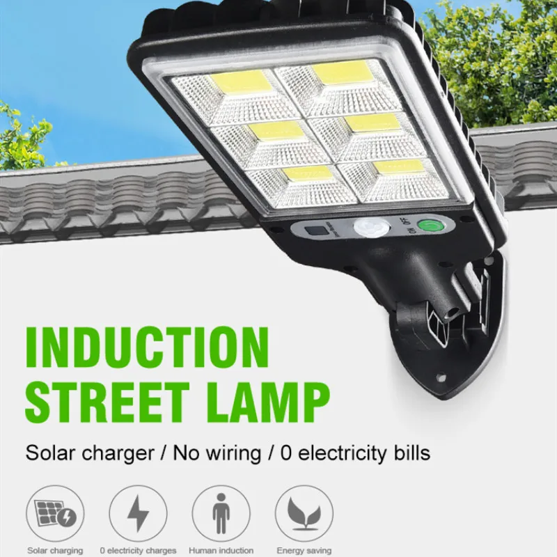 Уличные фонари на солнечной батарее водонепроницаемый светильник с датчиком