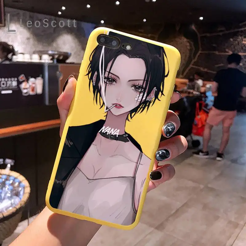 

Oosaki Nana Phone Case Yellow Candy Color for iPhone 6 7 8 11 12 s mini pro X XS XR MAX Plus