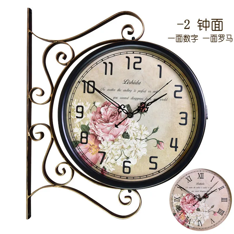 

European Style Retro Wall Clock Living Room Decoration Art Wall Watch Creative Personality Clock Horloge Murale Home Decor