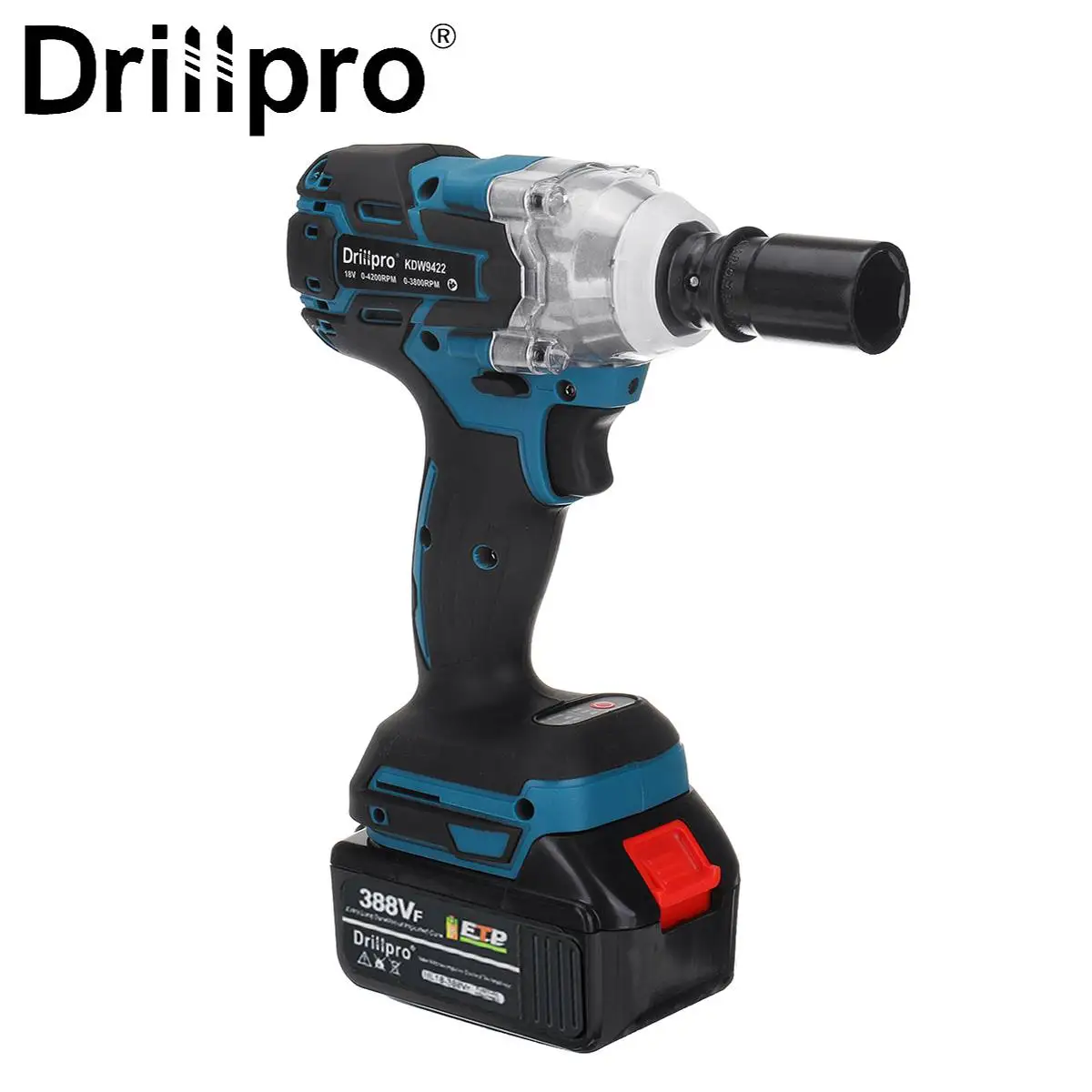 520N.m 388VF Brushless Cordless Electric Impact Wrench 1/2 inch Power Tools 3.0AH Battery +Sleeve Adapt to Makita 18V | Инструменты