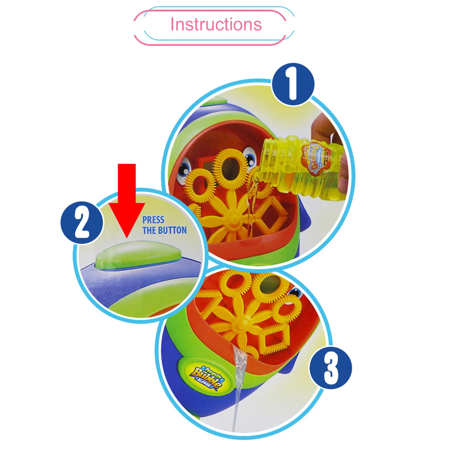 Полностью автоматический Электрический мыльный пузырьковый аппарат мультяшный