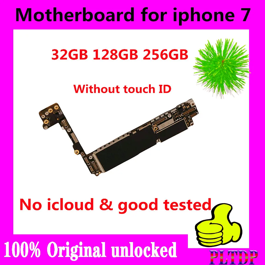 

100% оригинальная материнская плата для iphone 7 32 Гб 128 ГБ 256 ГБ разблокированная логическая плата Бесплатный icloud для iphone 7 5,5 дюймов без Touch ID