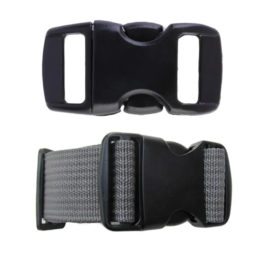 

Plastic 100 Pcs Webbing Slot 3/8 Inch Contoured Curved Side Release Buckles for Paracord Bracelet approx 28x 18mm