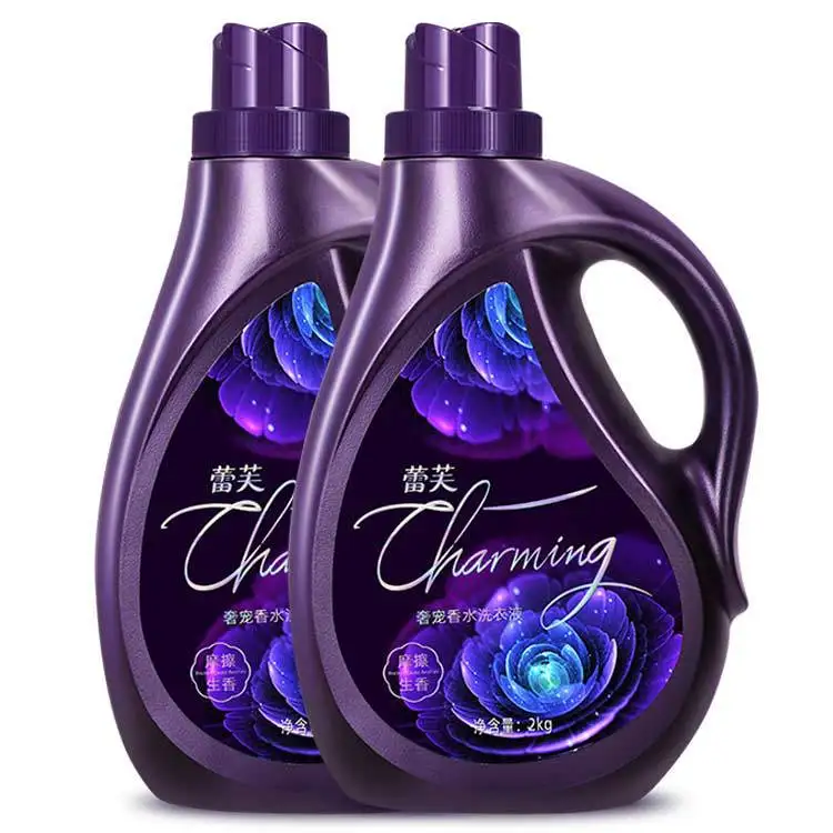 

Perfume laundry detergent 2L large bottle hand laundry cleaning 4 catties family pack low foam and easy to bleach
