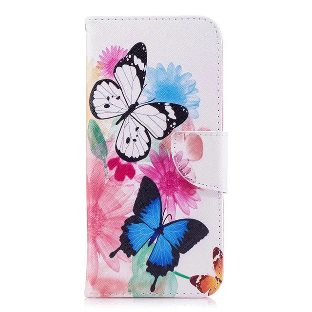 butterfly Кожаный чехол-книжка из искусственной кожи чехол для Xiaomi mi A1 A2 Lite Red mi 8 8A 7 7A 6 6A Note 8T Note 5, 6, 7, K20 Pro 4 4X чехол-портмоне с функцией подставки чехол для телефона - Цвет: butterfly