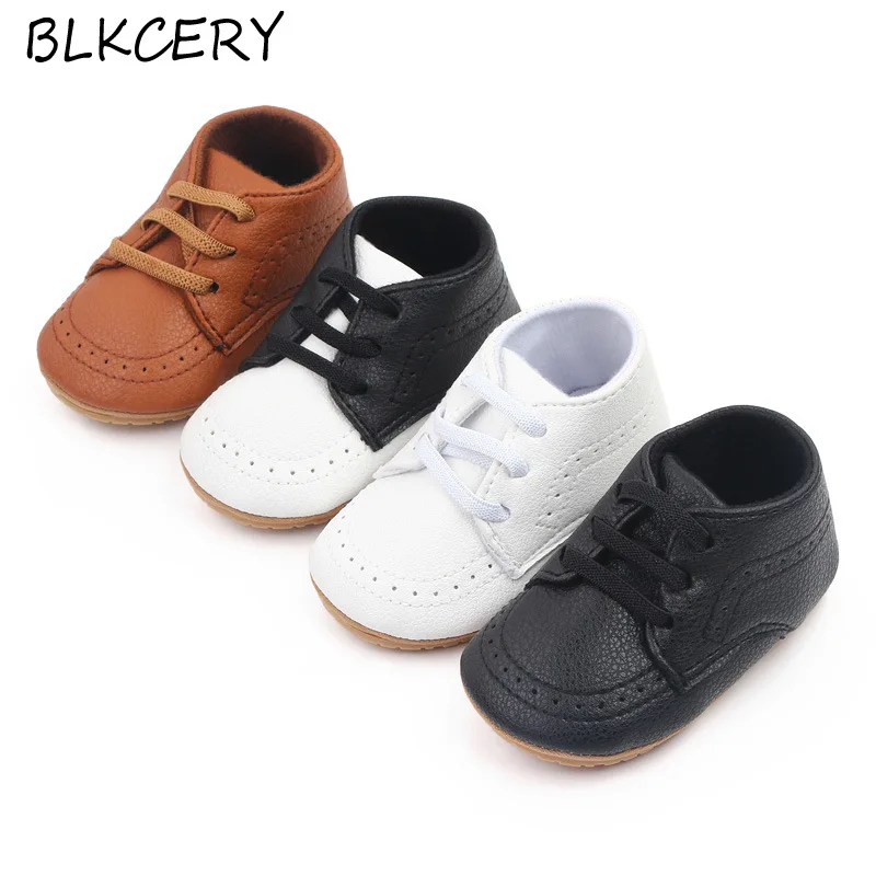 

New Brand Infant Baby Boy Crib Shoes Soft Rubber Sole Tenis Newborn Bootie Footwear Toddler Moccasin Sneakersy for 1 Year Gifts
